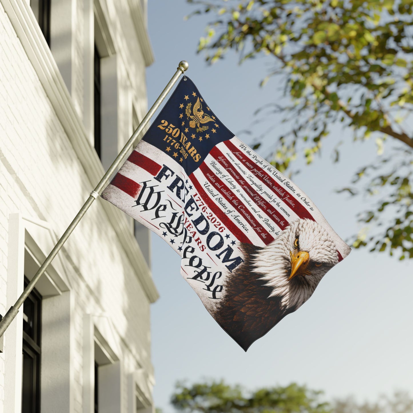 American Flag 250 Years 1776–2026 | Freedom We The People Eagle Flag | Patriotic Outdoor Double-Sided Flag | 36x60 Yard Porch Decor