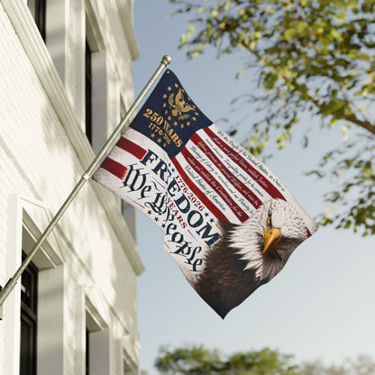 American Flag 250 Years 1776–2026 | Freedom We The People Eagle Flag | Patriotic Outdoor Double-Sided Flag | 36x60 Yard Porch Decor