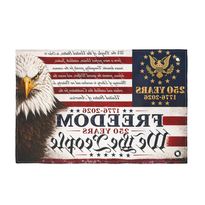 American Flag 250 Years 1776–2026 | Freedom We The People Eagle Flag | Patriotic Outdoor Double-Sided Flag | 12x18 Yard Porch Decor