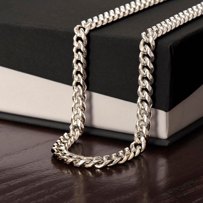 Cuban Link Necklace for Dad | “Steady Hands Strong Heart”