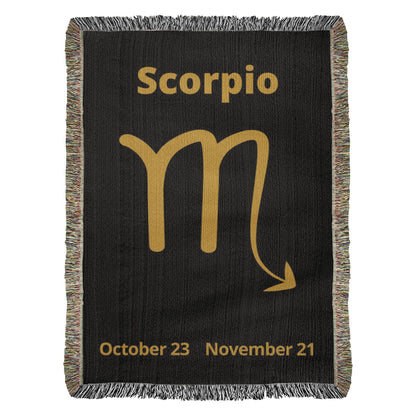 Zodiac Woven Blanket Minimal Astrology