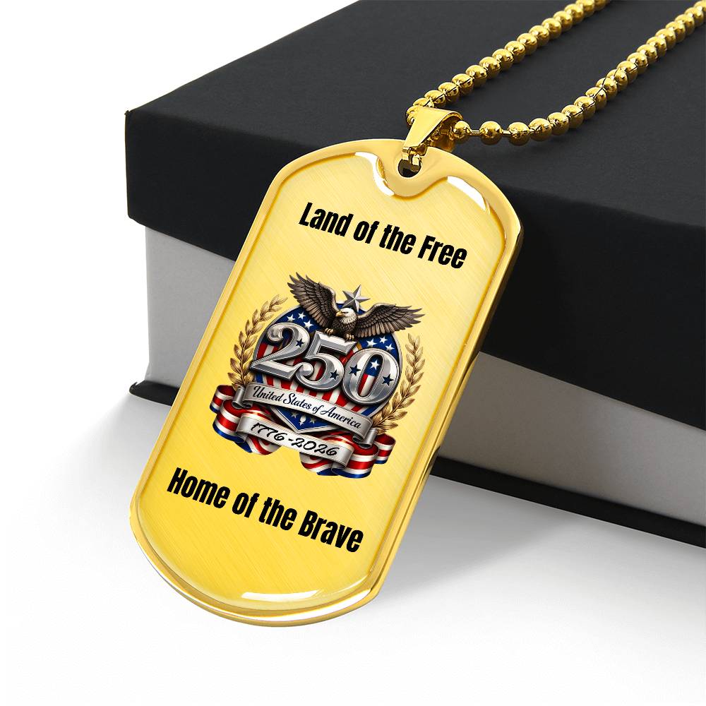 America’s 250th Anniversary Dog Tag Necklace