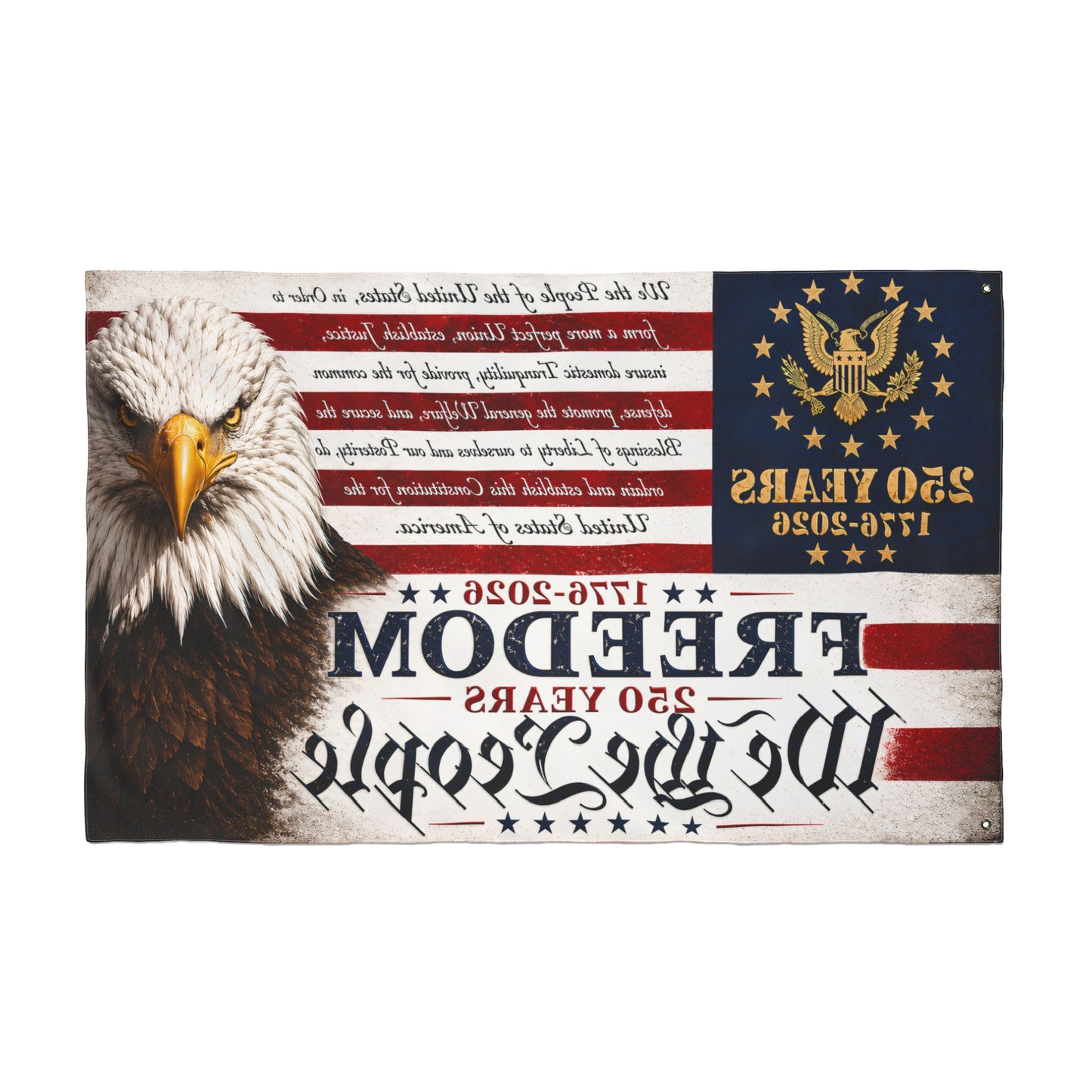 American Flag 250 Years 1776–2026 | Freedom We The People Eagle Flag | Patriotic Outdoor Double-Sided Flag | 36x60 Yard Porch Decor