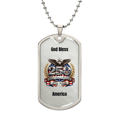 America’s 250th Anniversary Dog Tag Necklace