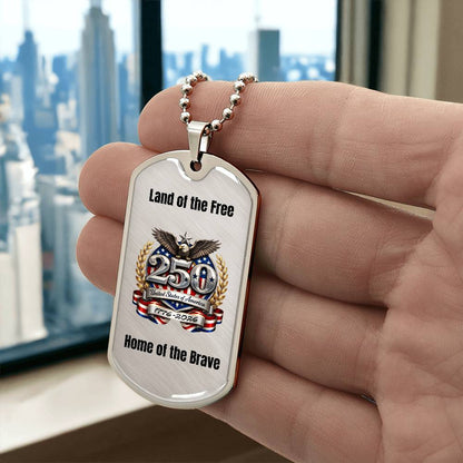 America’s 250th Anniversary Dog Tag Necklace