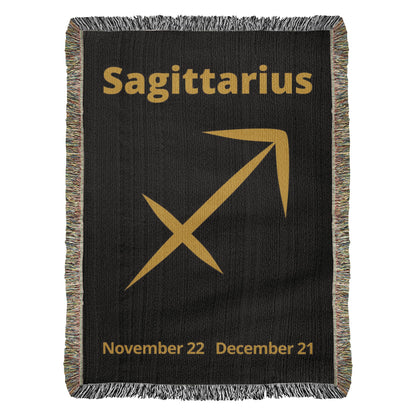 Zodiac Woven Blanket Minimal Astrology