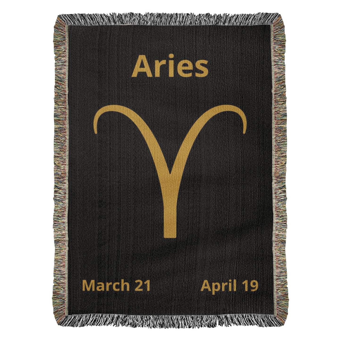 Zodiac Woven Blanket Minimal Astrology