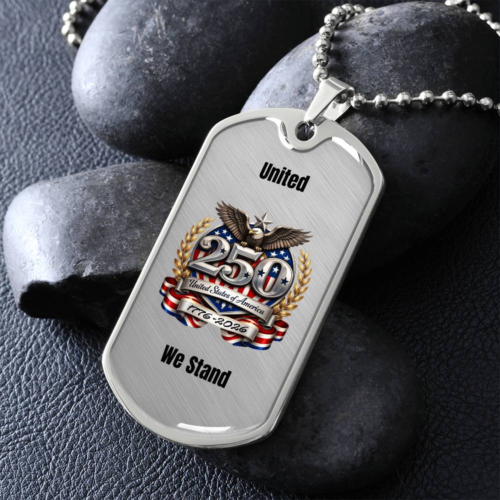 America’s 250th Anniversary Dog Tag Necklace