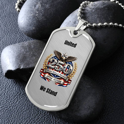 America’s 250th Anniversary Dog Tag Necklace