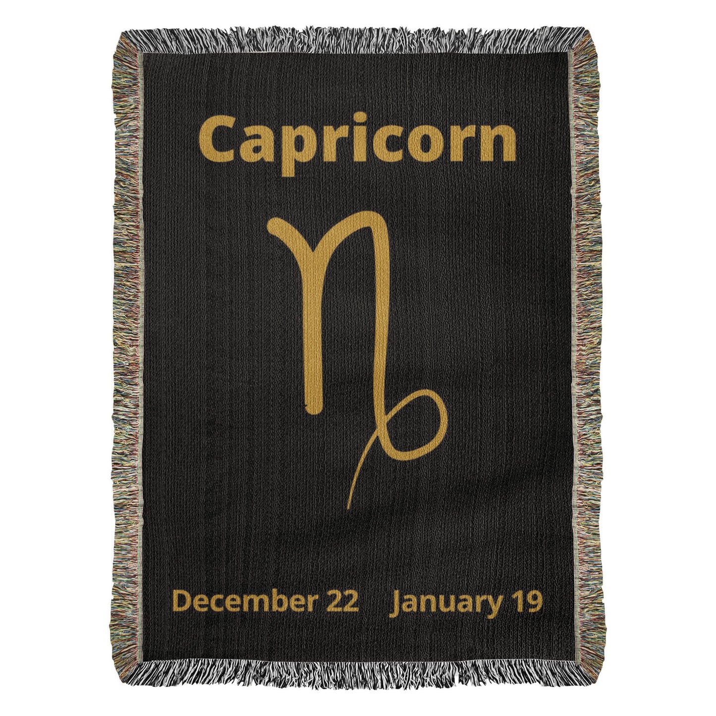 Zodiac Woven Blanket Minimal Astrology