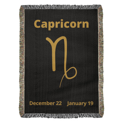 Zodiac Woven Blanket Minimal Astrology