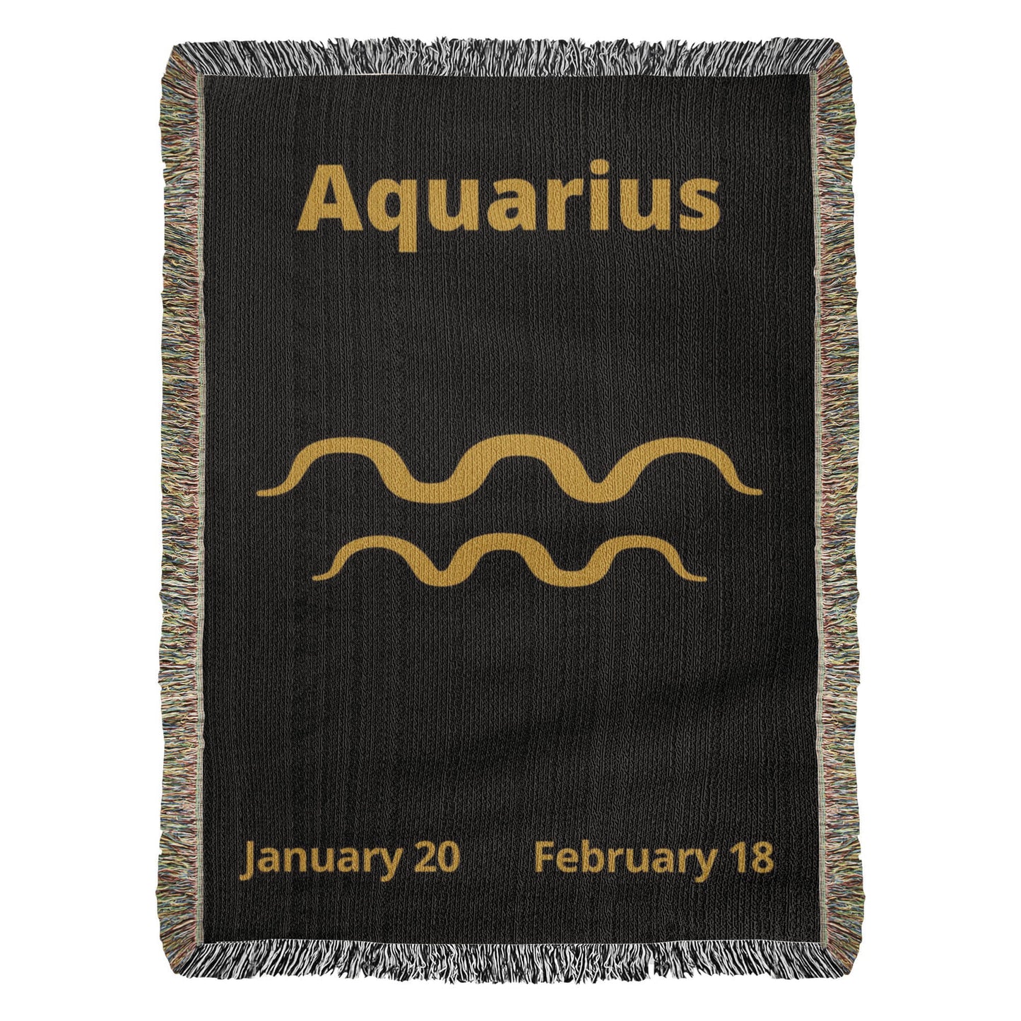 Zodiac Woven Blanket Minimal Astrology