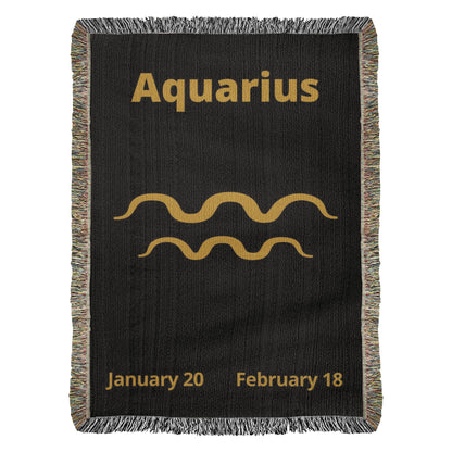 Zodiac Woven Blanket Minimal Astrology