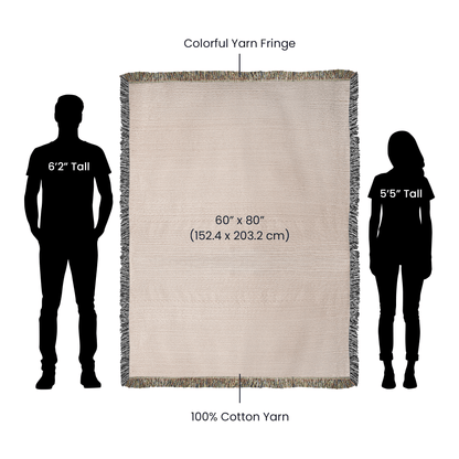 Flower of Life Personalized Family Name Woven Blanket