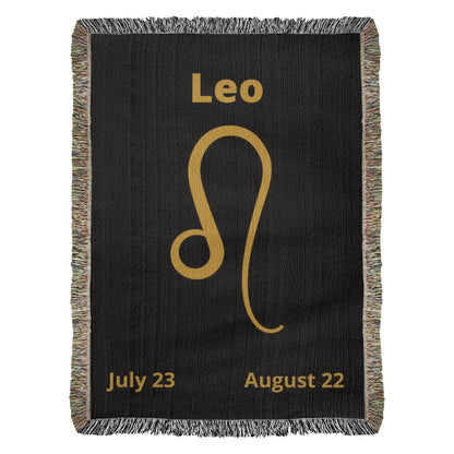 Zodiac Woven Blanket Minimal Astrology