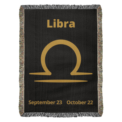 Zodiac Woven Blanket Minimal Astrology