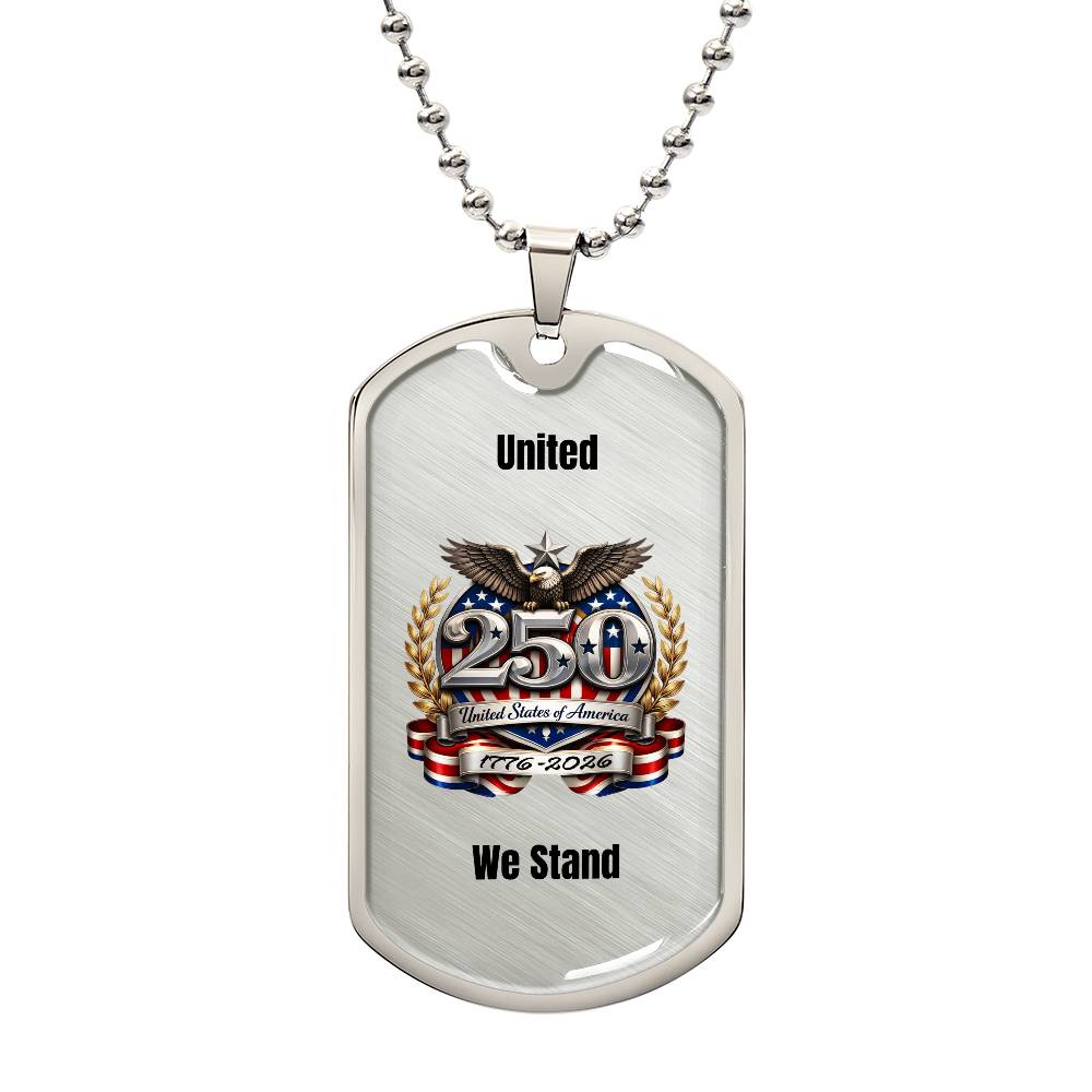 America’s 250th Anniversary Dog Tag Necklace