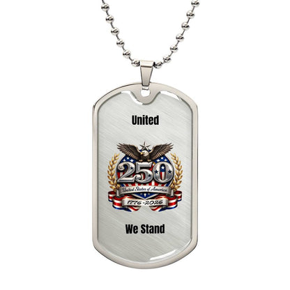 America’s 250th Anniversary Dog Tag Necklace