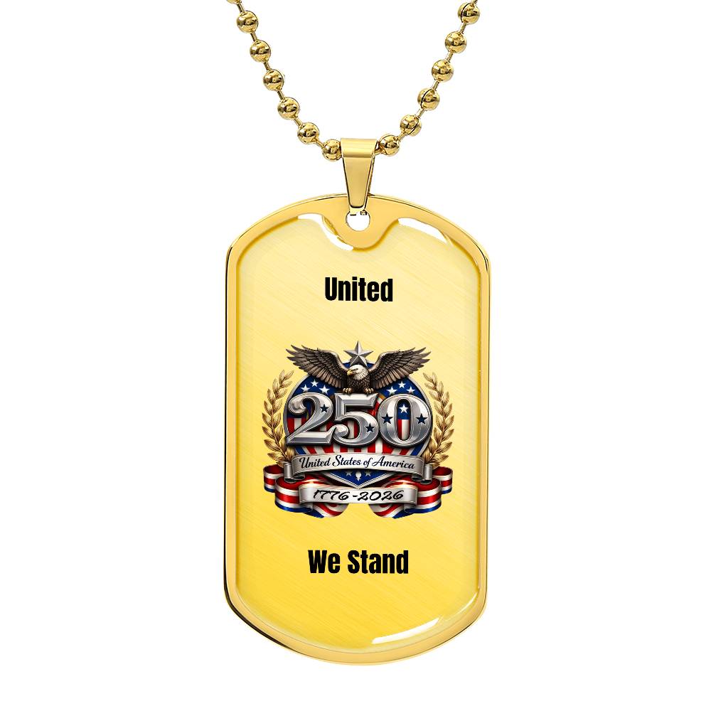 America’s 250th Anniversary Dog Tag Necklace