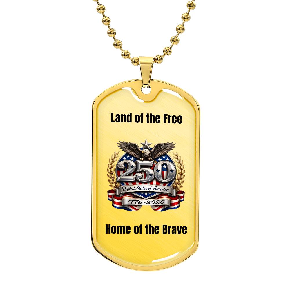 America’s 250th Anniversary Dog Tag Necklace
