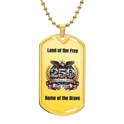 America’s 250th Anniversary Dog Tag Necklace