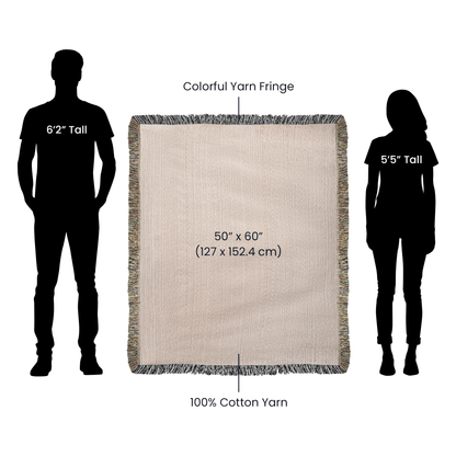 Personalized Family Name Woven Blanket | Fleur-de-lis or Flower of Life