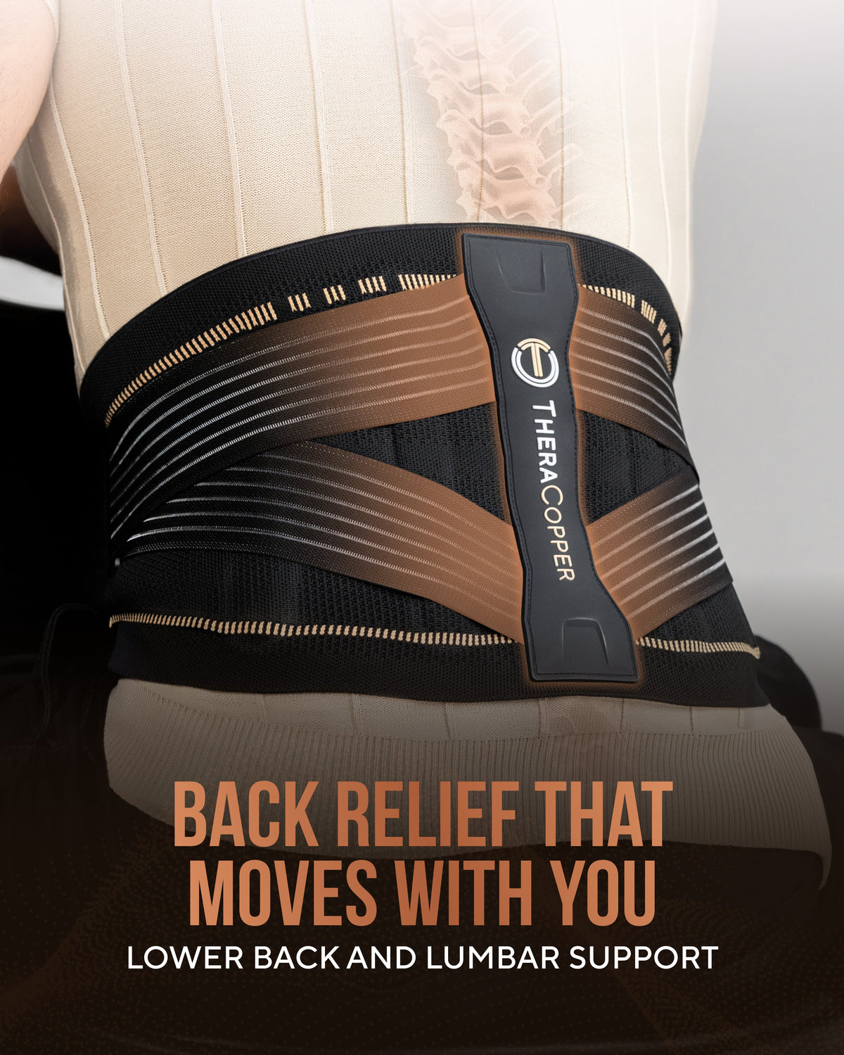 TheraCopper Copper Compression Lower Back Brace
