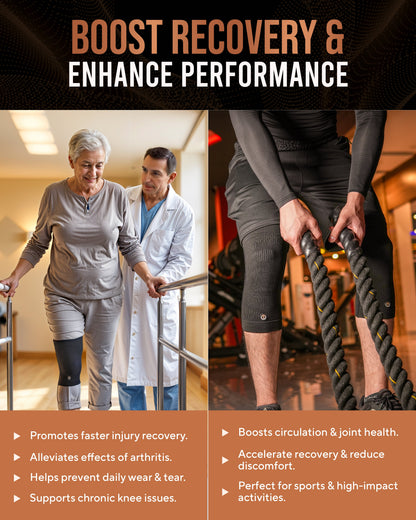TheraCopper Copper-Infused Recovery Knee Sleeves (2-Pack)
