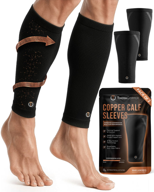 Copper Calf Compression Sleeves (2 Pack)