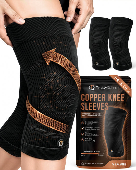 Copper-Infused Recovery Knee Sleeves (2-Pack)