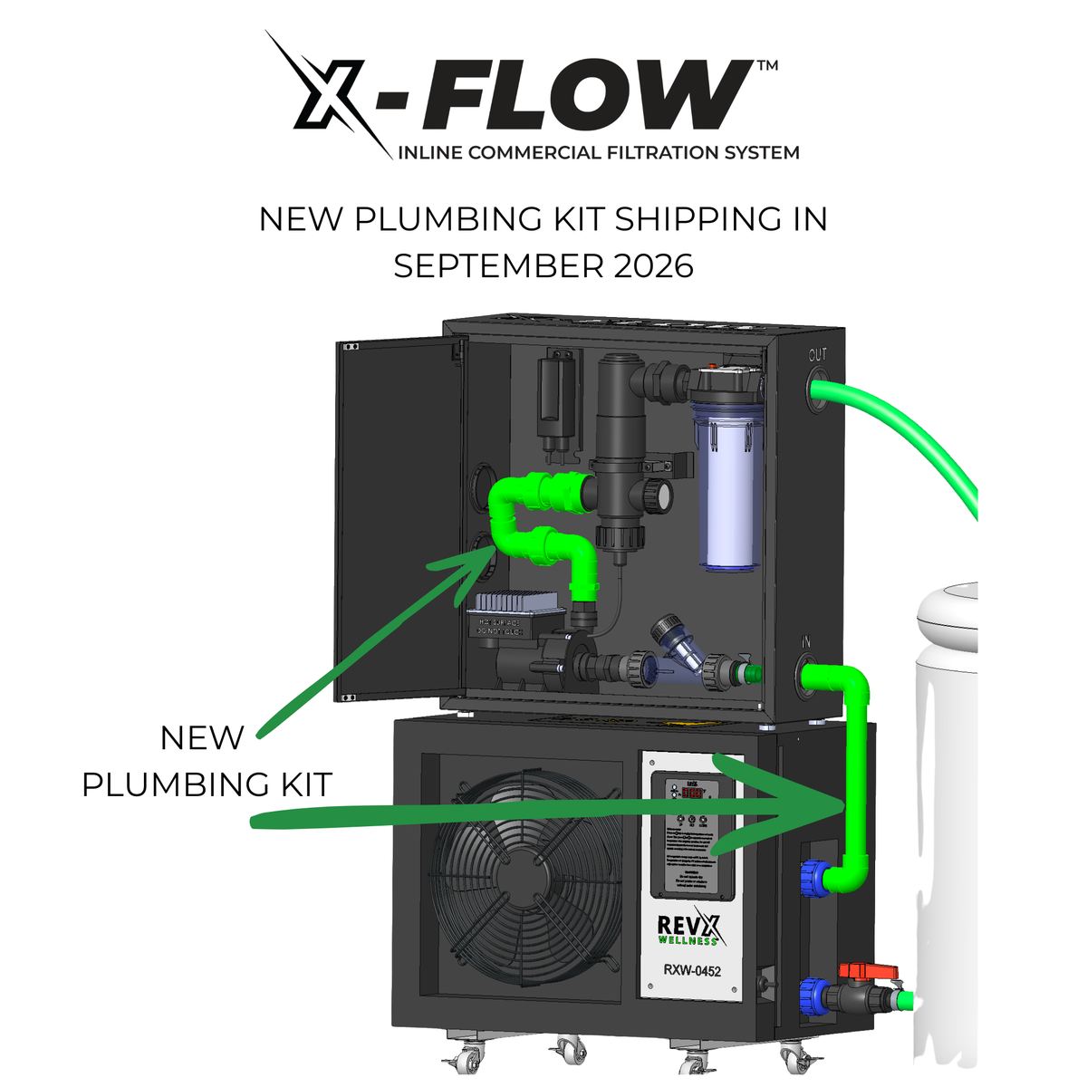 RevX X-FLOW Water Filtration System for Cold Plunges & Ice Baths