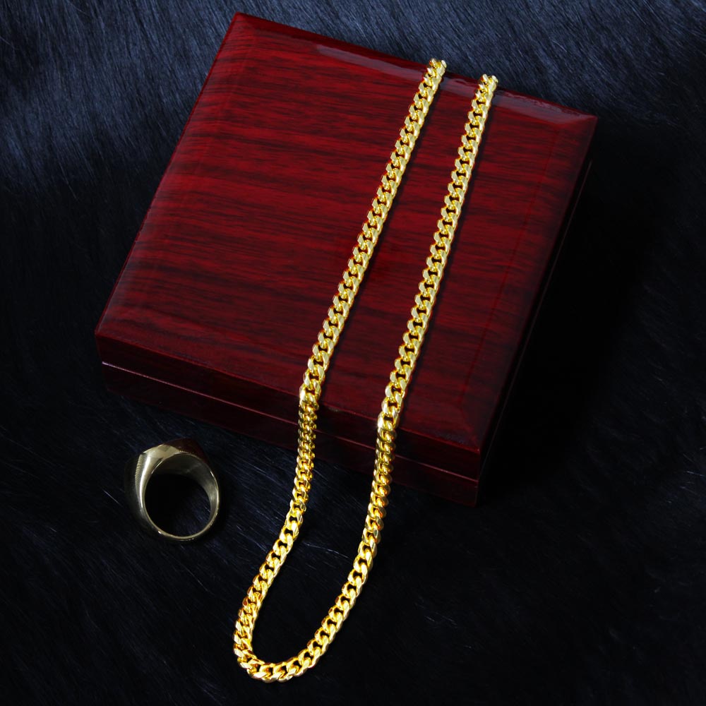 Cuban Link Necklace for Dad | “Steady Hands Strong Heart”