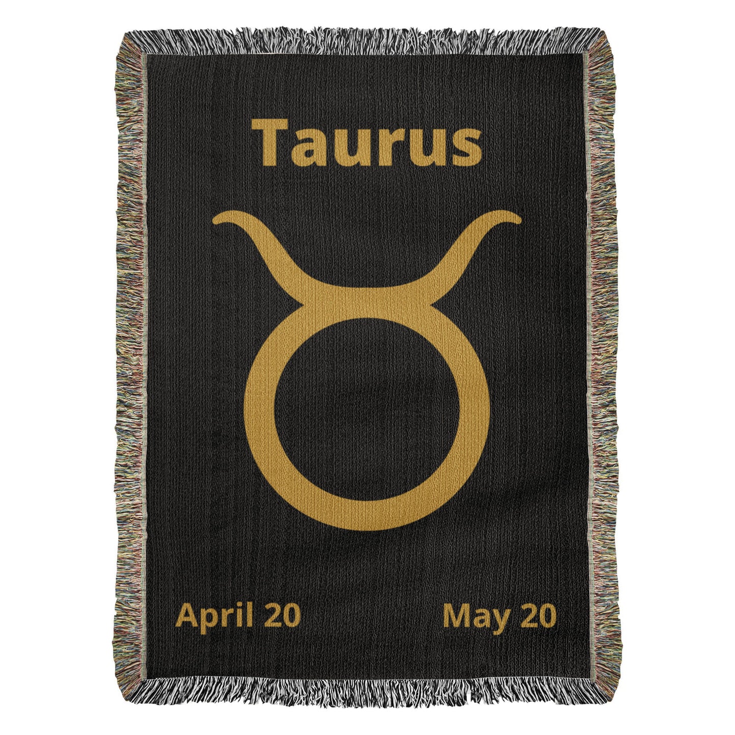 Zodiac Woven Blanket Minimal Astrology