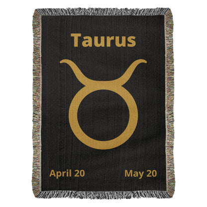 Zodiac Woven Blanket Minimal Astrology