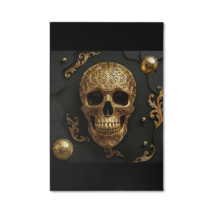 Golden Skull Canvas Wall Art | Modern Gold Skull Decor Print | Blu Onyx