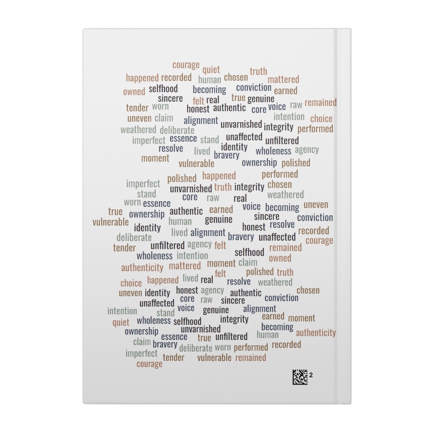Authenticity is a choice journal back cover by Blu Onyx