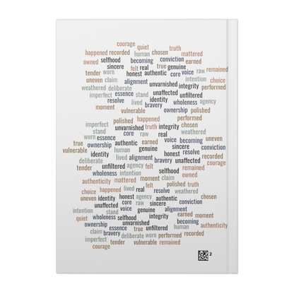 Authenticity is a choice journal back cover by Blu Onyx