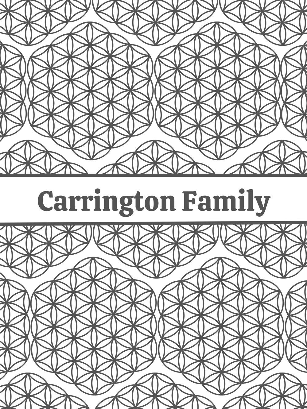 Personalized Family Name Woven Blanket | Fleur-de-lis or Flower of Life