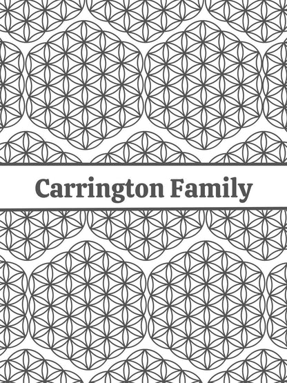 Personalized Family Name Woven Blanket | Fleur-de-lis or Flower of Life