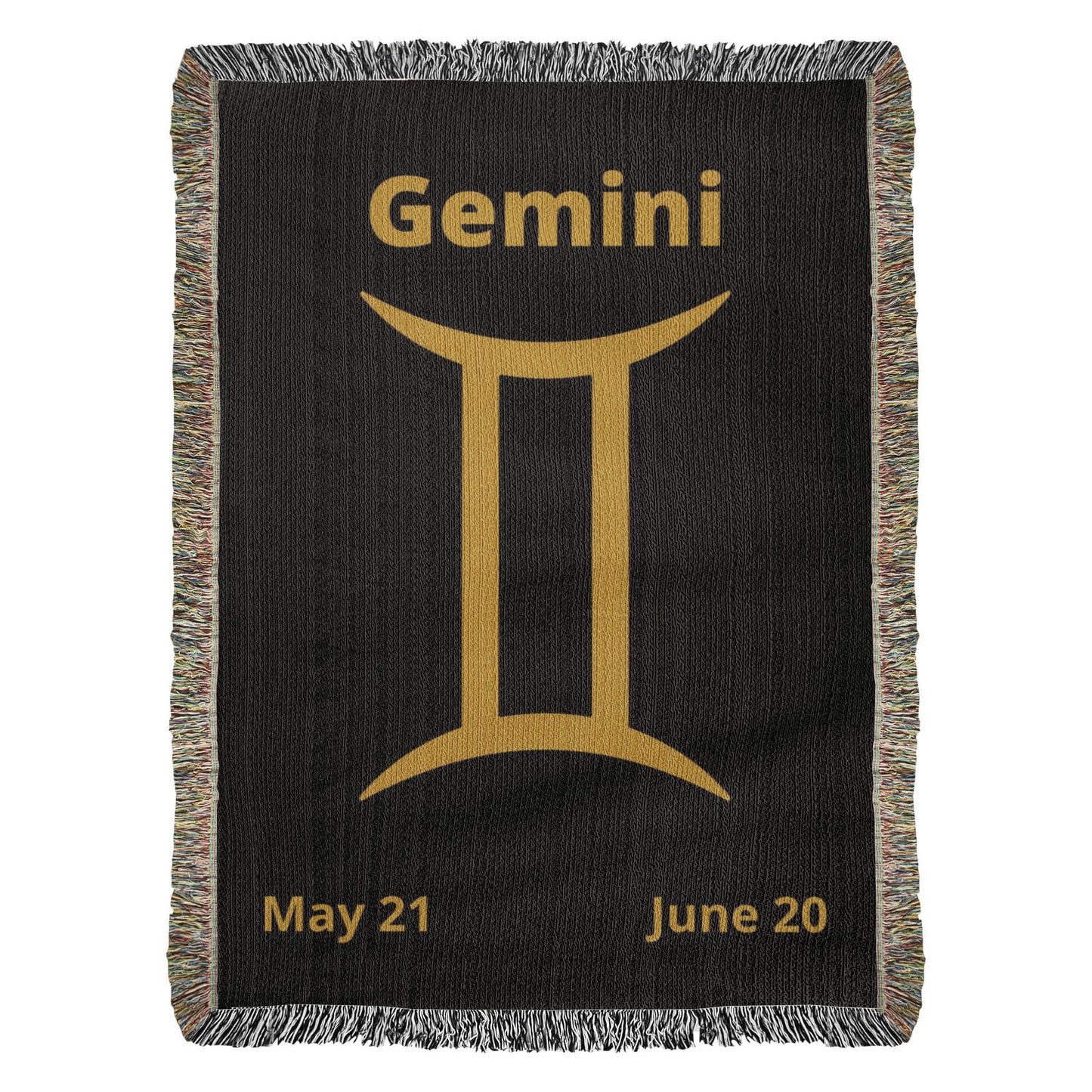 Zodiac Woven Blanket Minimal Astrology