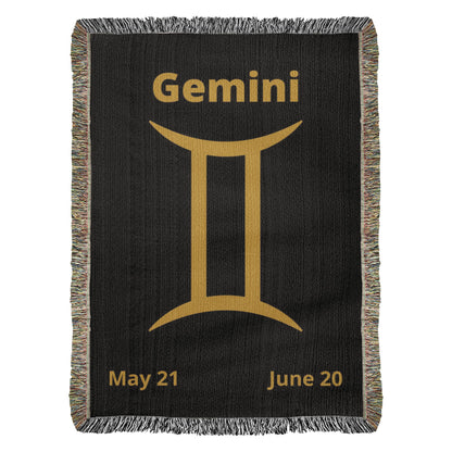 Zodiac Woven Blanket Minimal Astrology