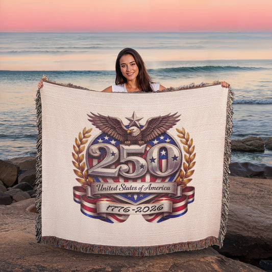 America 250th Anniversary Woven Blanket