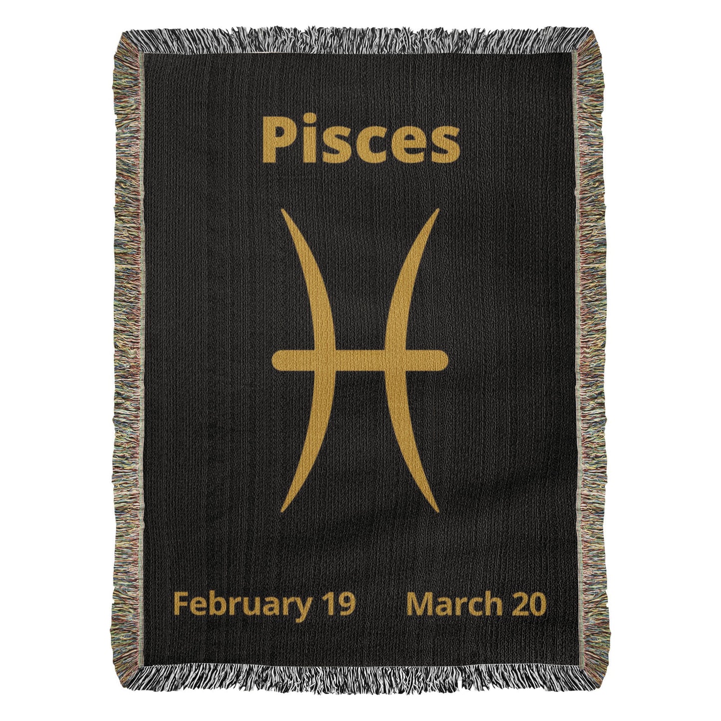 Zodiac Woven Blanket Minimal Astrology