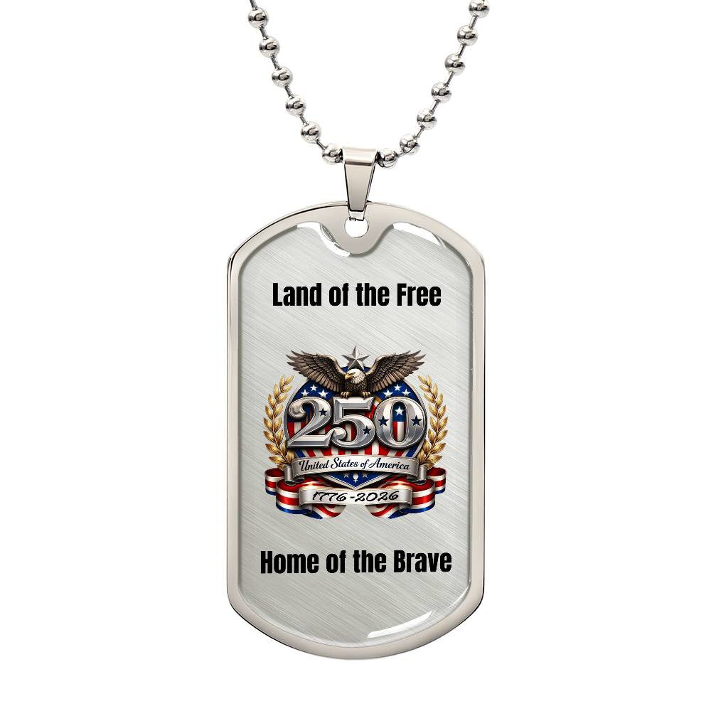America’s 250th Anniversary Dog Tag Necklace