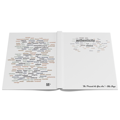 Authenticity is a choice journal front and back cover by Blu Onyx