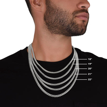 Cuban Link Necklace for Dad | “Steady Hands Strong Heart”