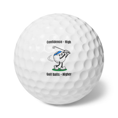 Custom Golf Balls Set (6 Pack) | Printed Golf Ball Gift | Durable Practice & Play Golf Balls | Blu Onyx