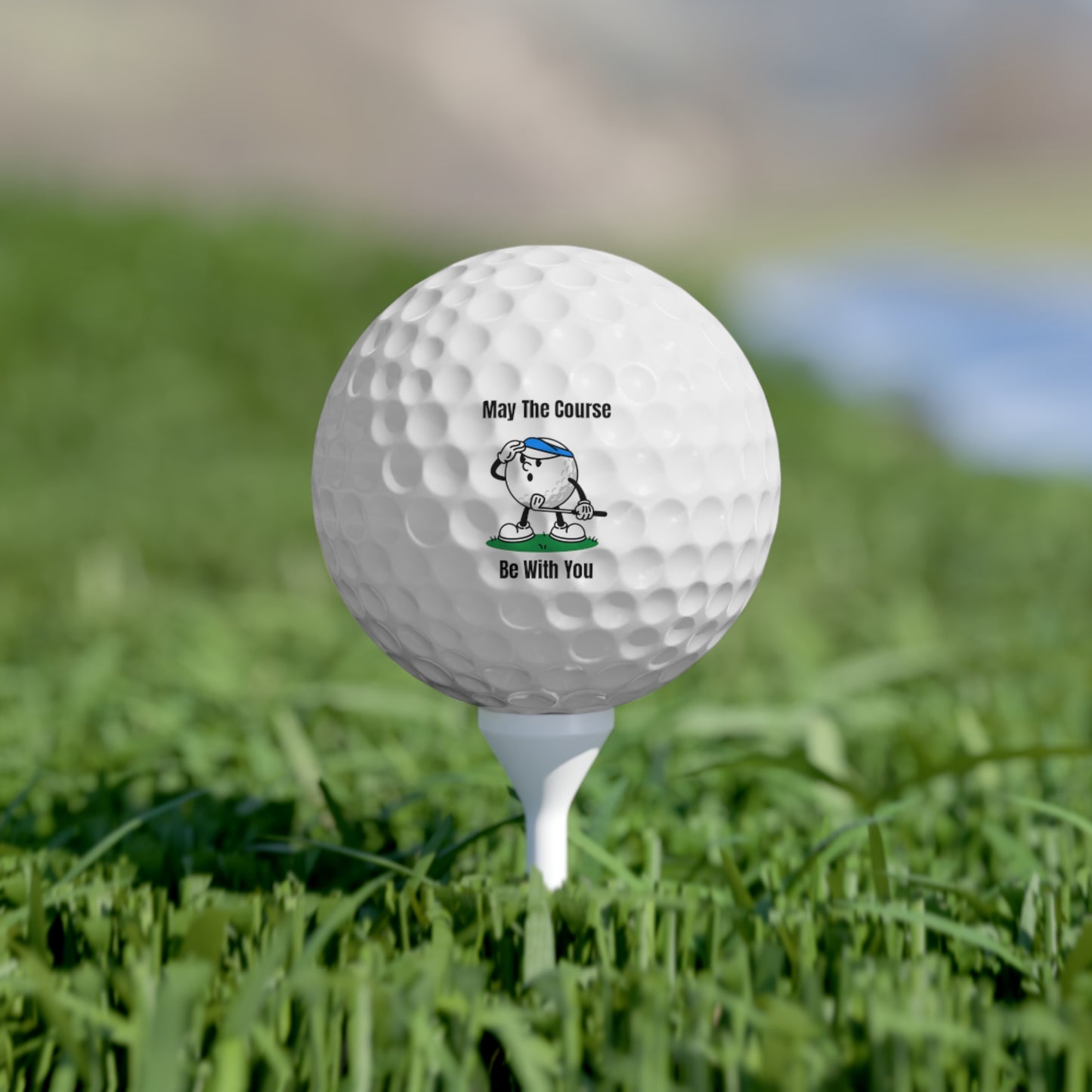 Custom Golf Balls Set (6 Pack) | Printed Golf Ball Gift | Durable Practice & Play Golf Balls | Blu Onyx