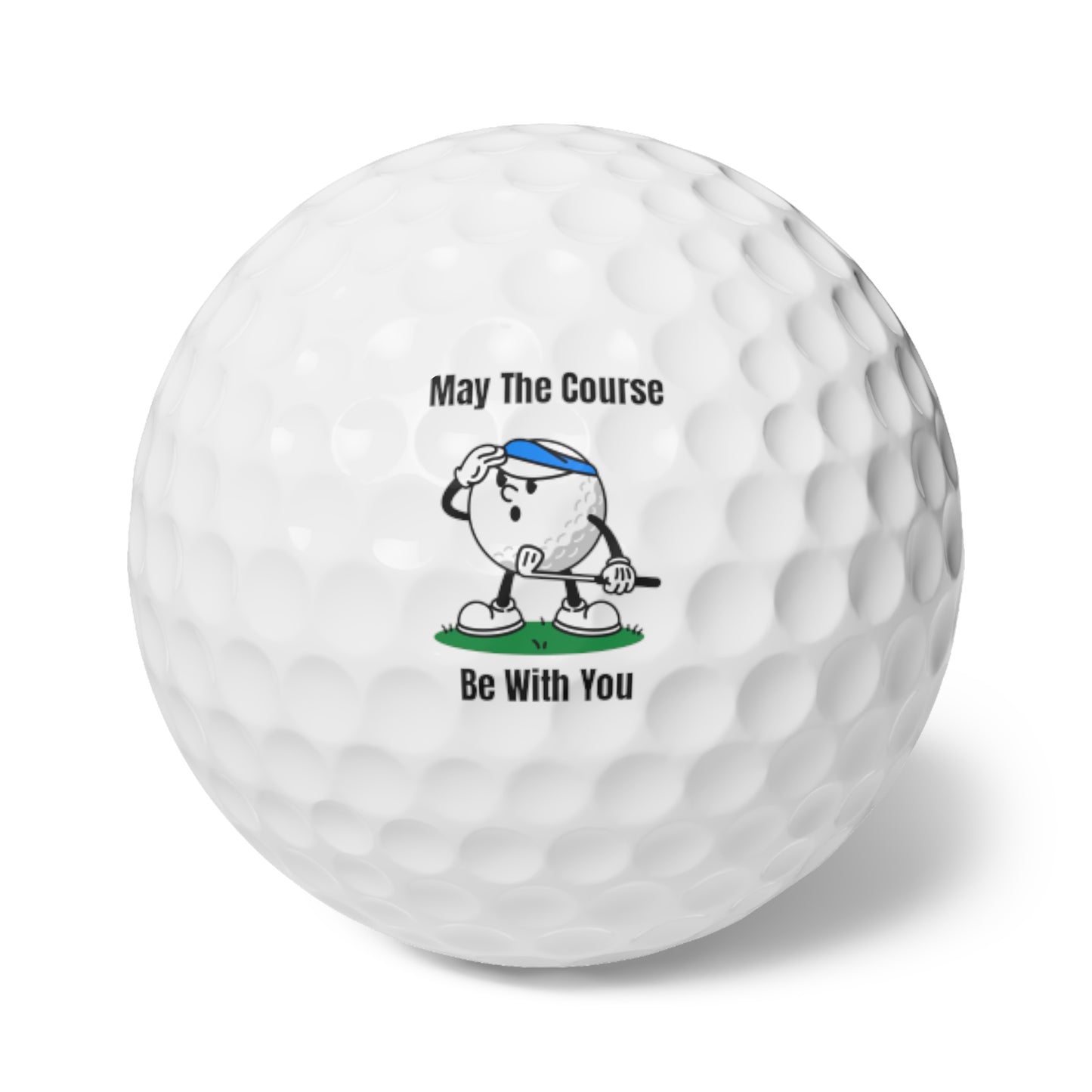 Custom Golf Balls Set (6 Pack) | Printed Golf Ball Gift | Durable Practice & Play Golf Balls | Blu Onyx
